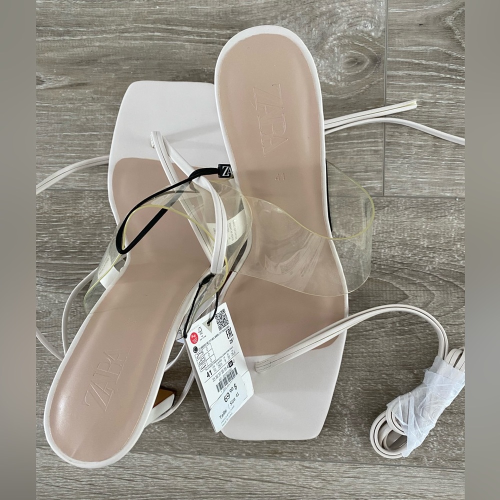 NWT “Zara” tie up heels